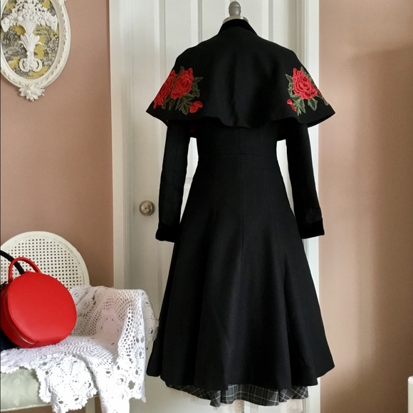 NWOT* COLLECTIF VINTAGE LONDON CLAUDIA COAT & CAPE - Picture 4 of 8